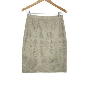 Jacqueline De Bray Vintage Womens Brocade Gold Knee Length Elizabethan Skirt S